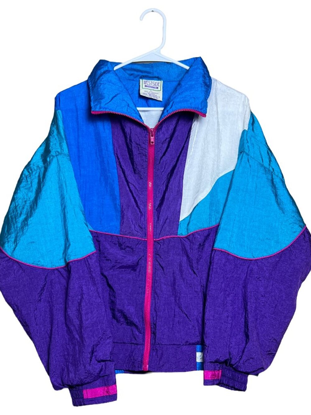 Vintage Westside‎ Connection Windbreaker Purple Teal 90s Colorblock